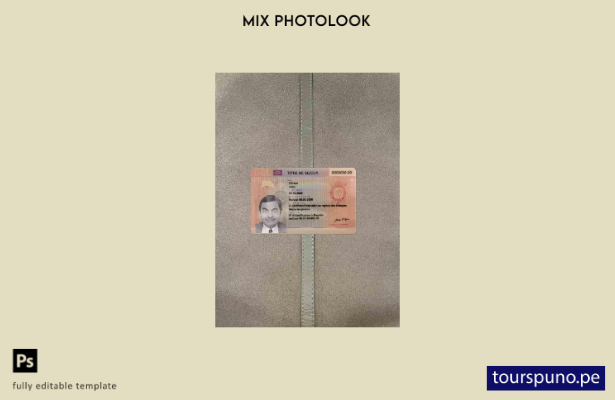 listo para imprimir plantilla FRONTAL de foto de tarjeta de residencia permane 1